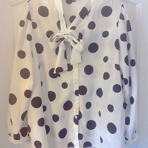 Eloquii polka dot blouse